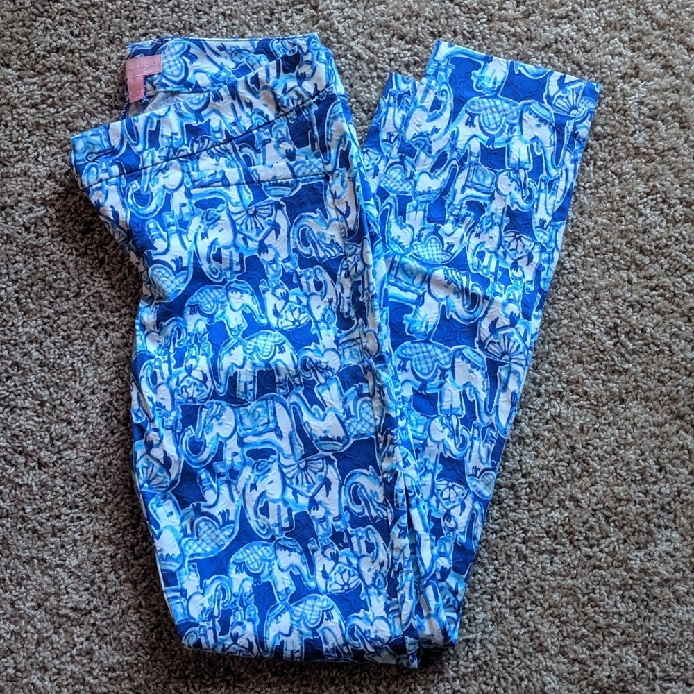 Lilly Pulitzer Kelly Pants Get Trunky sz 00